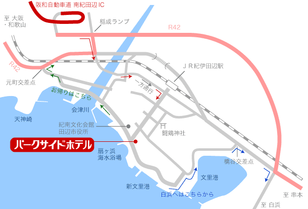 南紀田辺ＩＣからの地図