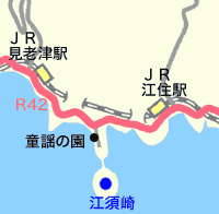 江須崎への地図